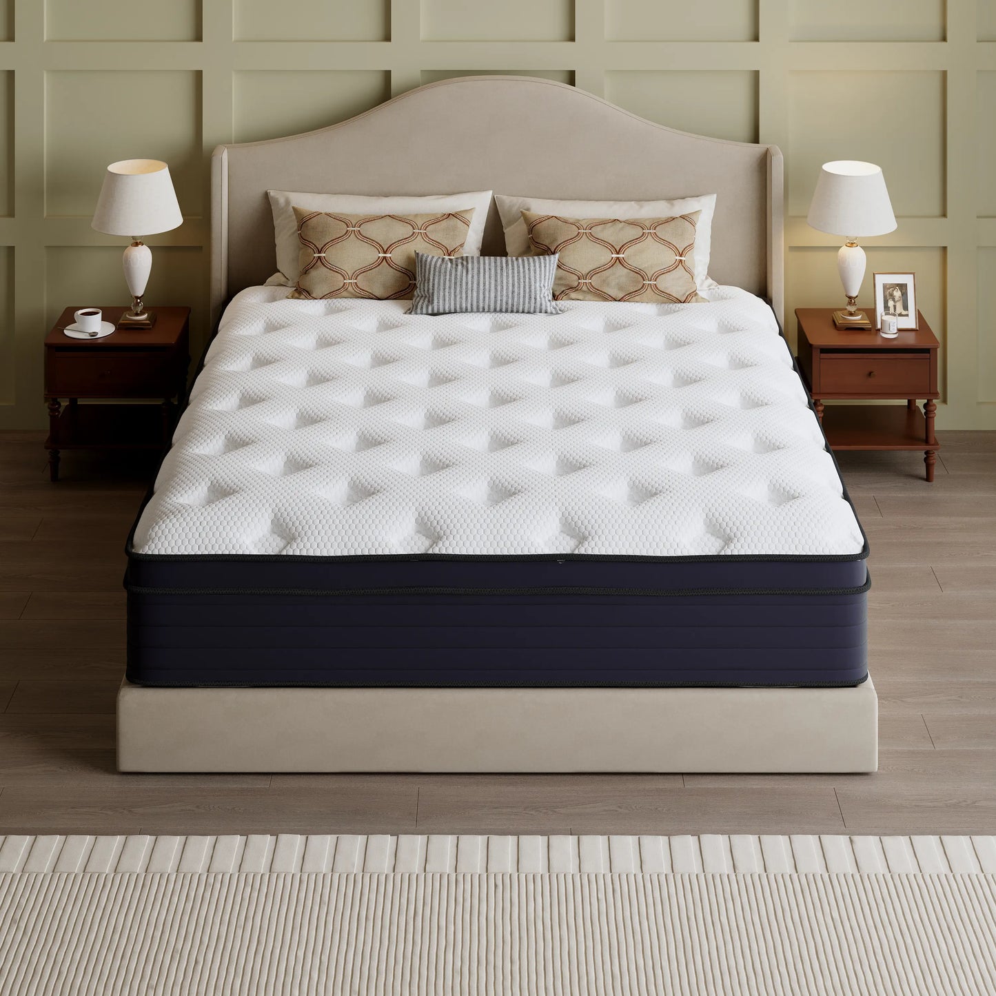 Five-Story Design 10/12/14Inch Queen King Twin Full Mattress High Quality Double Coil Spring Mattress in Single Double Queen King Classic Comfort for Your Family Tiktokshopspringglowup