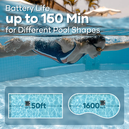 Scuba N1 Robotic Pool Vacuum Cleaner, Cordless, 2 Extra Brushes, for Inground Pools