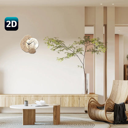 Creative Moon-Design Modern Silent Wall Clock, Decorative Clock for Home, Living Room, Bedroom & Office
