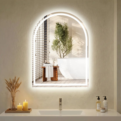 LED Bathroom Mirror with Light ，Dimmable Anti-Fog & 3 Color Temperatures ，Premium Aluminum Frame Mirror for Vanity and Modern Bathroom