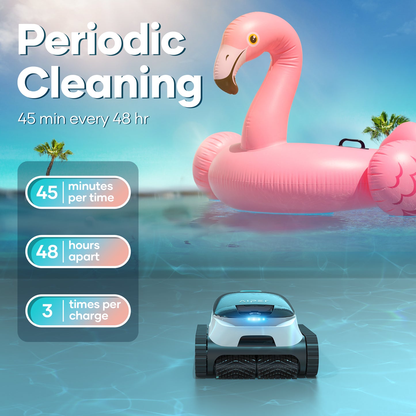Scuba N1 Robotic Pool Vacuum Cleaner, Cordless, 2 Extra Brushes, for Inground Pools