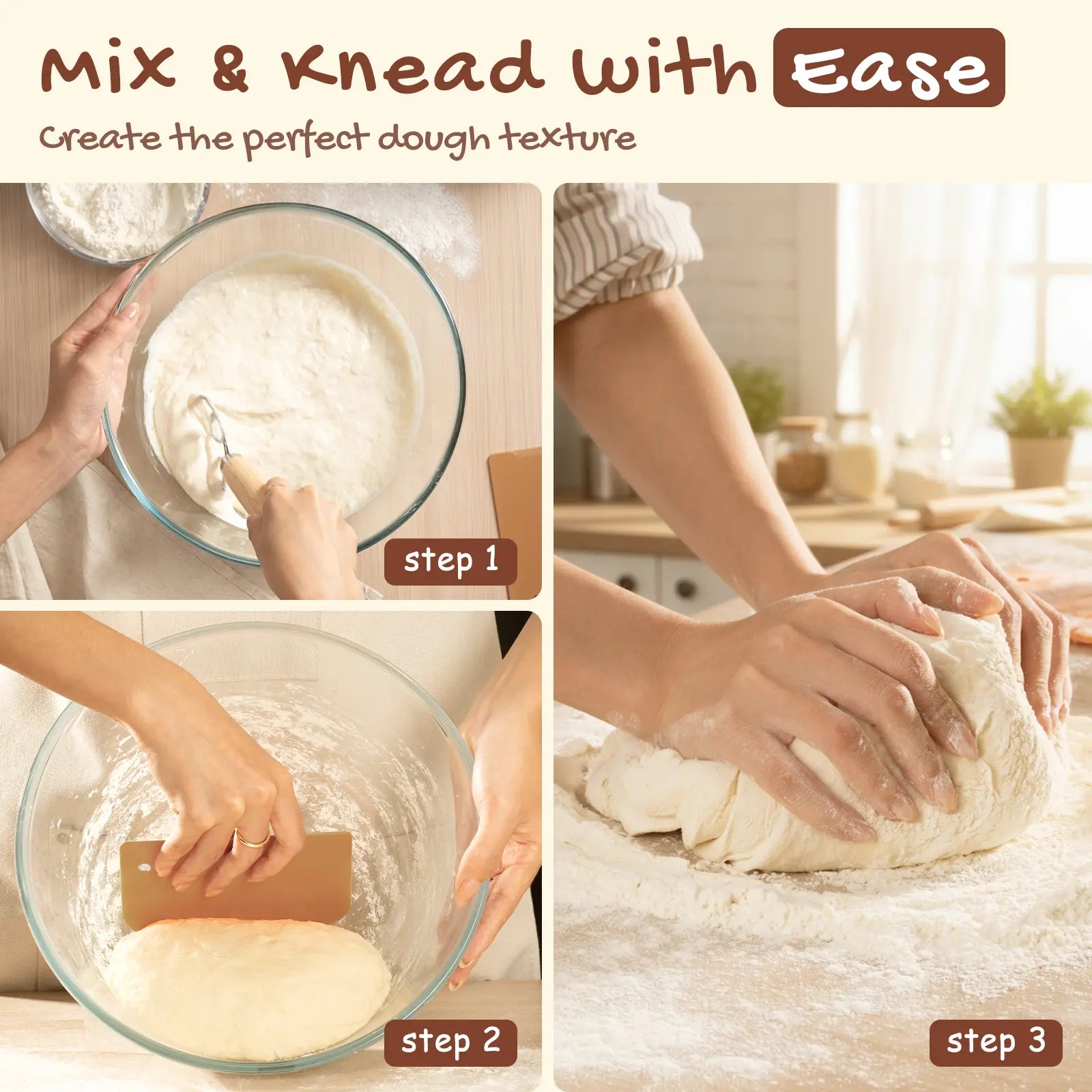 Ultimate Astercook Sourdough Starter Kit - Everything You Need for Perfect Bread Baking with Round & Oval Banneton Baskets!