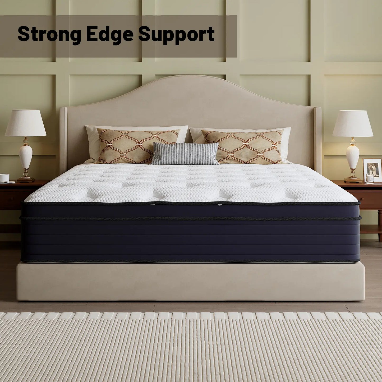 Five-Story Design 10/12/14Inch Queen King Twin Full Mattress High Quality Double Coil Spring Mattress in Single Double Queen King Classic Comfort for Your Family Tiktokshopspringglowup