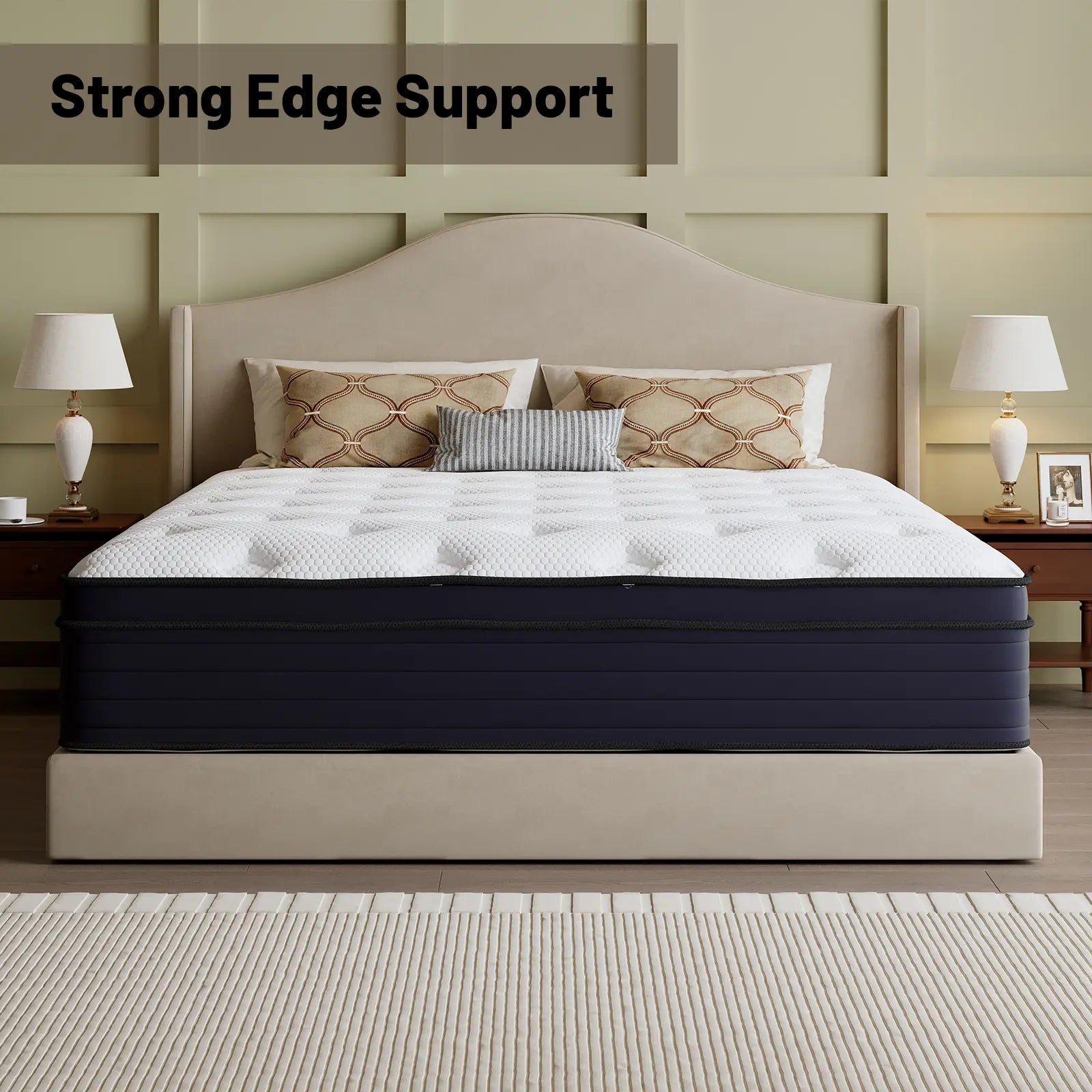 Five-Story Design 10/12/14Inch Queen King Twin Full Mattress High Quality Double Coil Spring Mattress in Single Double Queen King Classic Comfort for Your Family Tiktokshopspringglowup