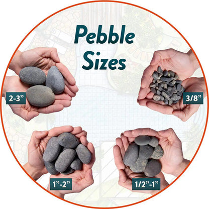 0.50 Cu. Ft. 2 In. to 3 In. Buff Mexican Beach Pebble Smooth round Rock for Gardens, Landscapes and Ponds