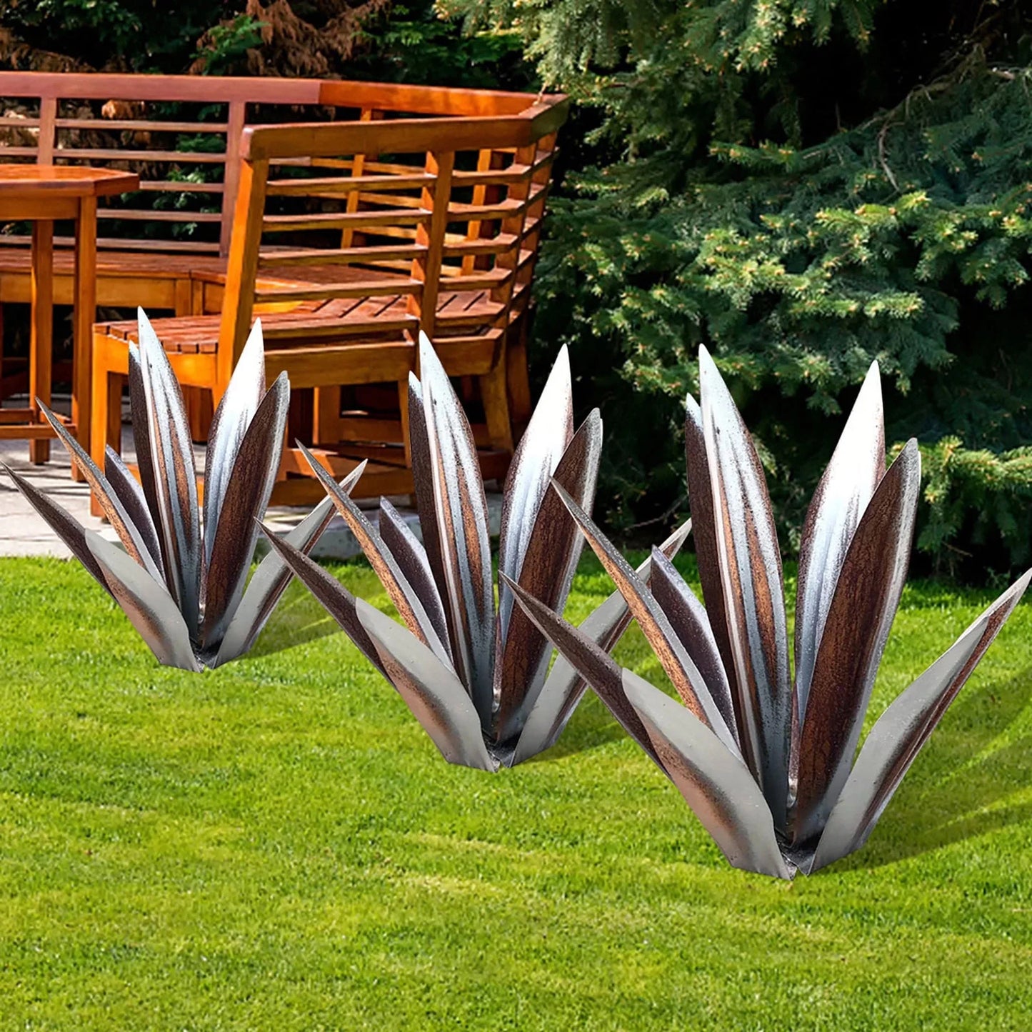 White Metal Plant Home Decor, Weatherproof