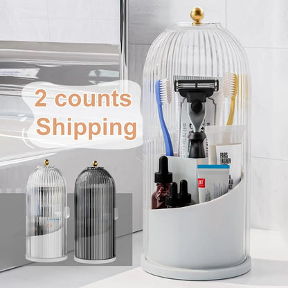 [Summervibes] 2 Counts Toothbrush Holder - Stylish & Durable Toothpaste Organizer Bathroom Accessory for Easy Storage and Organization