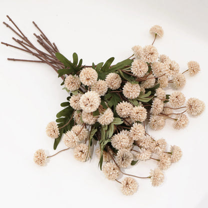 Senjie 12Pcs Spring Artificial Pom-Pom Flowers Snowball - Mothers Day Gifts Dandelion Bulk Faux Silk Blooms for DIY Bouquets, Wedding Centerpieces & Home Office