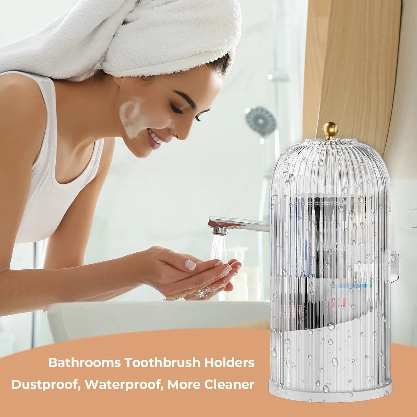 [Summervibes] 2 Counts Toothbrush Holder - Stylish & Durable Toothpaste Organizer Bathroom Accessory for Easy Storage and Organization