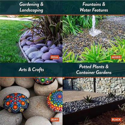 0.50 Cu. Ft. 2 In. to 3 In. Buff Mexican Beach Pebble Smooth round Rock for Gardens, Landscapes and Ponds