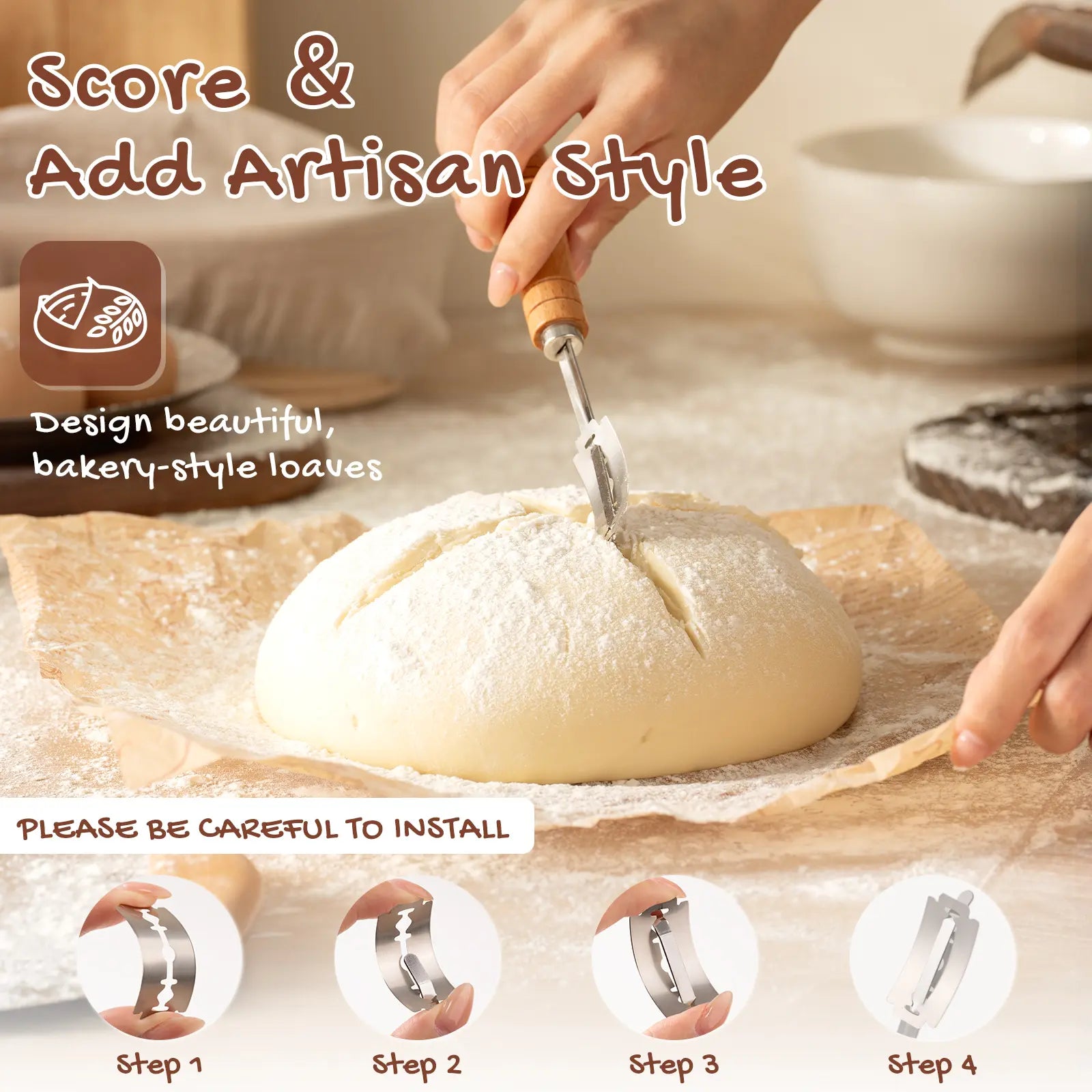 Ultimate Astercook Sourdough Starter Kit - Everything You Need for Perfect Bread Baking with Round & Oval Banneton Baskets!