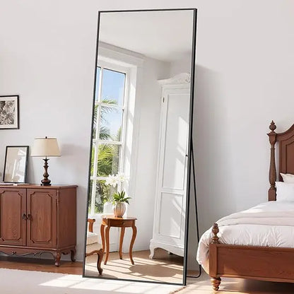 71"X26" Black Arched Modern Full-Length Mirror with Thin Aluminum Alloy Frame, Multi-Mounting Floor Mirror (Standing, Hanging, Leaning) for Wall, Living Room, Bedroom, Full Body View Living Room Decor