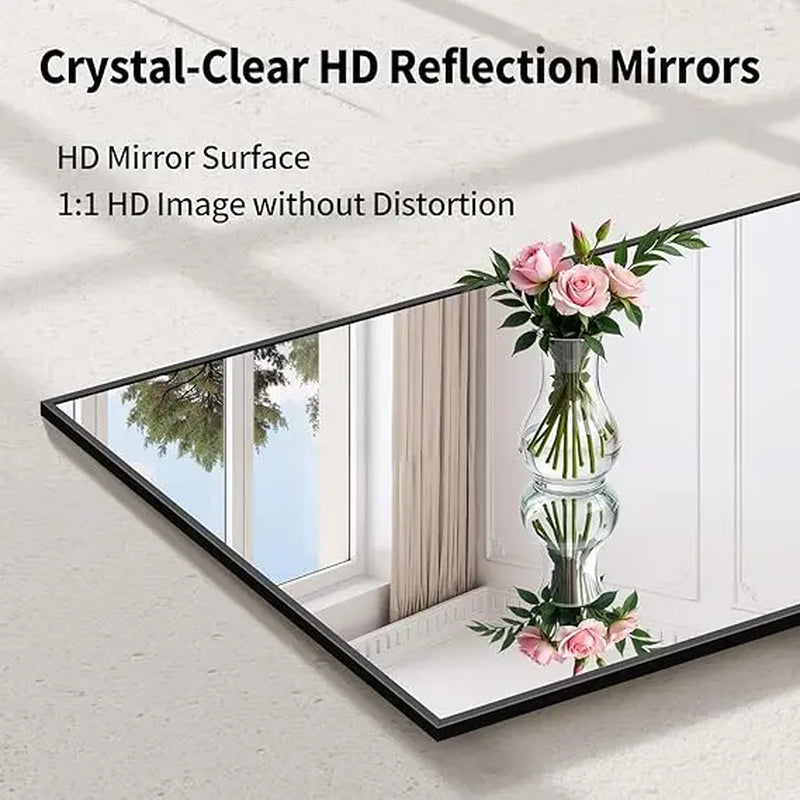 71"X26" Black Arched Modern Full-Length Mirror with Thin Aluminum Alloy Frame, Multi-Mounting Floor Mirror (Standing, Hanging, Leaning) for Wall, Living Room, Bedroom, Full Body View Living Room Decor